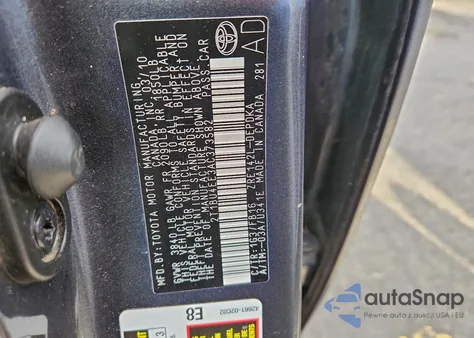 2010 Toyota Corolla Base from USA, damaged, VIN 2T1BU4EE3AC373582